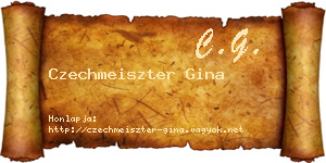 Czechmeiszter Gina névjegykártya